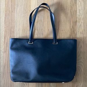 Lo & Sons Seville Tote 15” Black Saffiano Leather